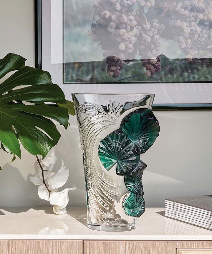 ラリック パルメ 花瓶 ( Lalique Palme Vase )