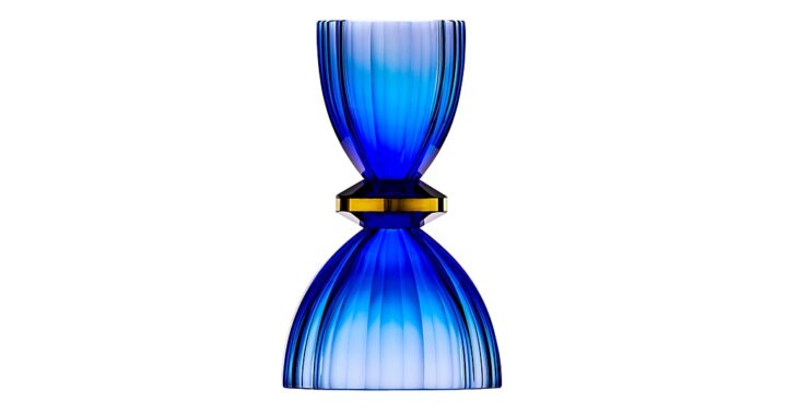 ボヘミアガラス モーゼル 花瓶 リトル・ヴェルサイユ ( Bohemian Glass Moser Little Versailles Hand Cut Underlaid Vase )