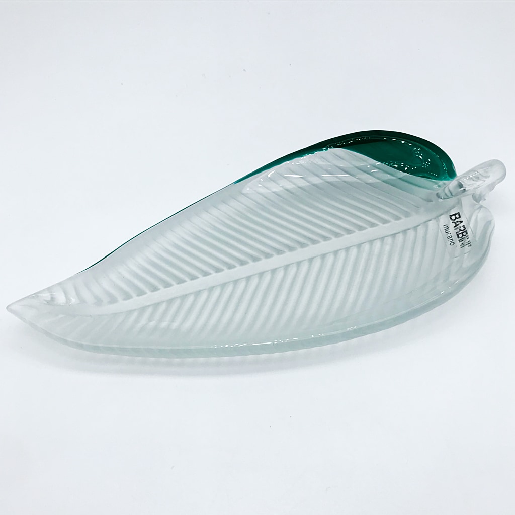 ヴェネチアガラス アルフレッド・バルビーニ トレイ リーフ ( Venetian Glass Alfredo Barbini Tray Leaf )