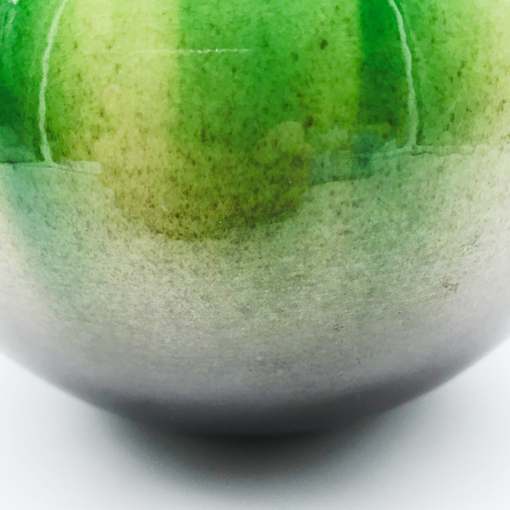 九谷焼 光陽窯 山田登陽志 花瓶 緑茶釉彩 - CRAFTS DESIGN
