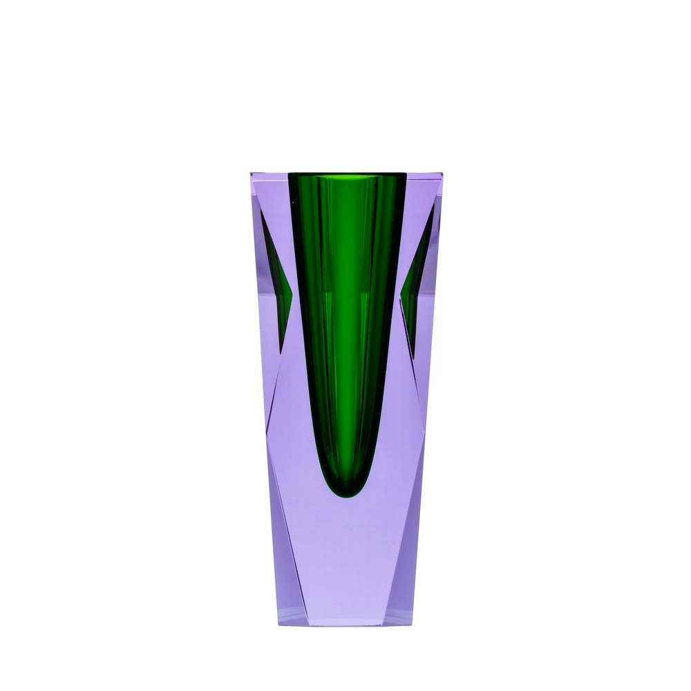 ボヘミアガラス モーゼル 花瓶 ファセット ( Bohemian Glass Moser Facet Vase )