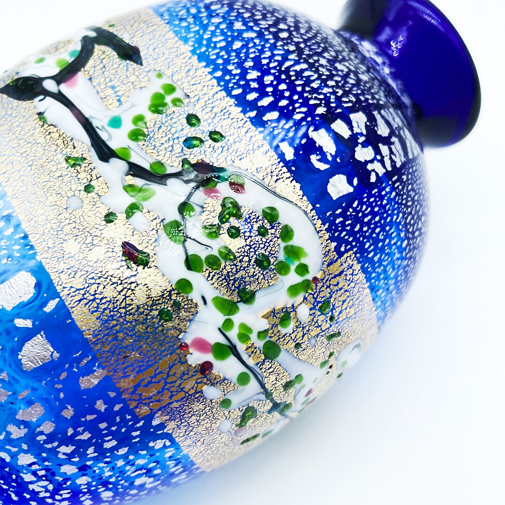 現代の名工 黒木国昭 花瓶 金銀彩象嵌 光琳 天の川 - CRAFTS DESIGN 現代の名工 黒木国昭 花瓶 金銀彩象嵌 光琳 天の川 - CRAFTS DESIGN