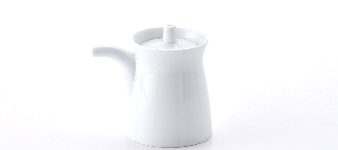 白山陶器 G型しょうゆさし 小・白磁 ( Hakusan G-type Soy Sauce Pot )